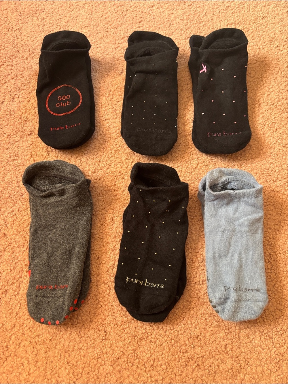 Pure Barre 6 pair socks